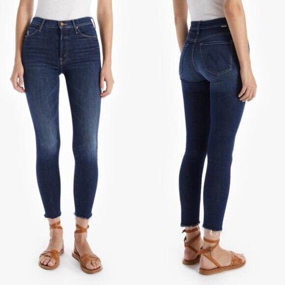 MOTHER The Stunner Ankle Fray Jeans in Teaming Up Size 29 - Picture 2 of 10
